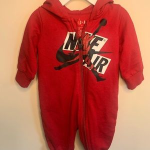 Red Nike onesie